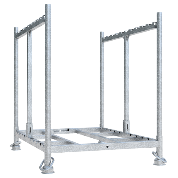 SET | with 10 folding scaffold trestles | with storage and transport pallet (part-no.10123-5-10)